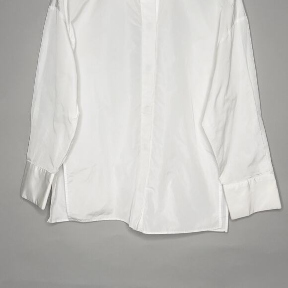 Zara S Womens Jewel Button Oversized Button Front Shirt Long Sleeve *flaw - Picture 6 of 11